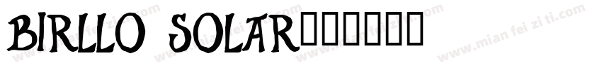 birllo solar字体转换